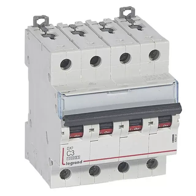 Legrand 409331 DX3 Kismegszakító. 4P, 3A, C karakterisztika, 10kA Nézd meg most
