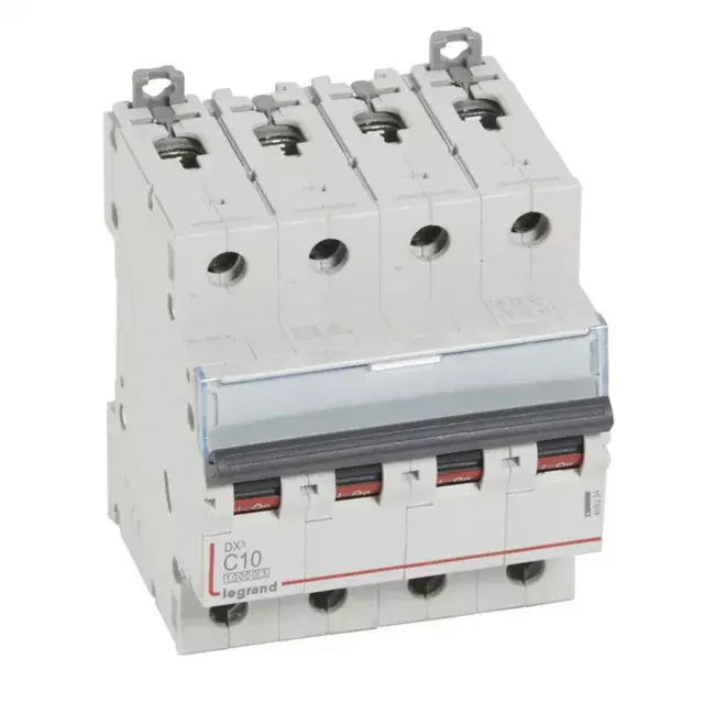 Biztonságos fizetés Legrand 409334 DX3 Kismegszakító. 4P, 10A, C karakterisztika, 10kA