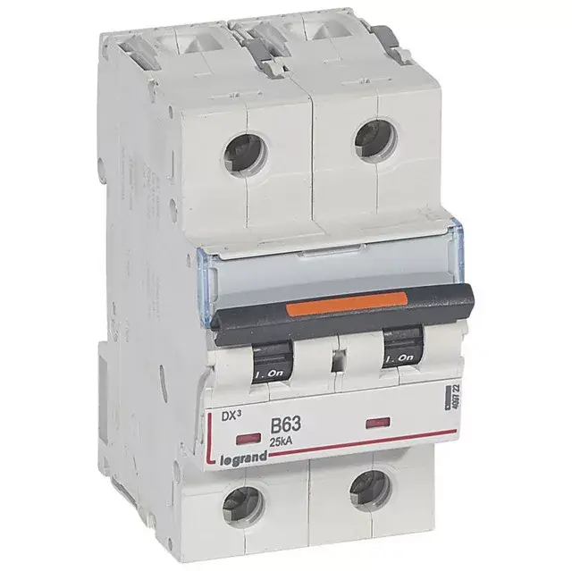 Legrand 409722 DX3 Kismegszakító. 2P, 63A, B karakterisztika, 25kA Végkiárusítás