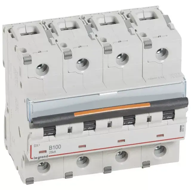 Legrand 409750 DX3 Kismegszakító. 4P, 100A, B karakterisztika, 25kA Árcsökkenés