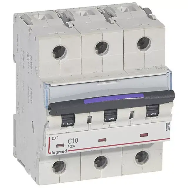 Legrand 410160 DX3 Kismegszakító. 3P, 10A, C karakterisztika, 50kA Alacsony ár