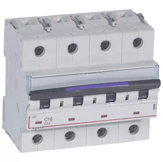 Legrand 410174 DX3 Kismegszakító. 4P, 16A, C karakterisztika, 50kA Árengedmény