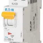 Olcsóbb Eaton 262742 PL7-B25/1N Kismegszakító. 1P+N, 25A, B karakterisztika, 10kA