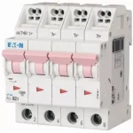 Kiárusítás Eaton 101350 PLI-B2/4 Kismegszakító. 4P, 2A, B karakterisztika, 10kA