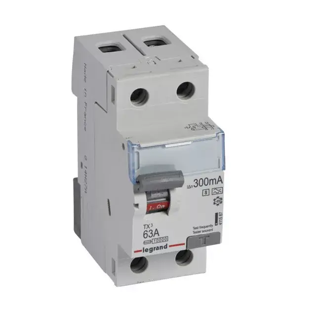 Legrand 411587 TX3 Áram-védőkapcsoló (Fi-relé) A-S osztály, 2P, 63A, 300mA Szuper ajánlat