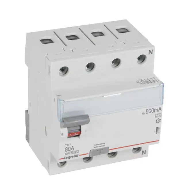 Legrand 411797 TX3 Áram-védőkapcsoló (Fi-relé) A osztály, 4P, 80A, 500mA Exkluzív ajánlat