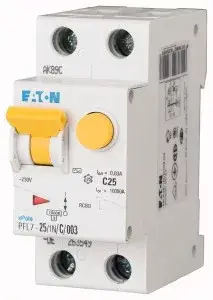 Eaton 165662 PFL7-25/1N/C/03 Áramvédős kismegszakító (Kombi Fi-relé) 1+N, C karakterisztika, 25A, 300mA, 10 kA, AC osztály Vedd meg online