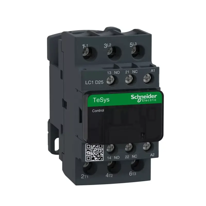 Ajánlat Schneider LC1D25P5, Tesys D mágneskapcsoló, 11kW/25A (400V, AC3), 230V AC 50 Hz vezerlés, 1Z+1Ny, csavaros csatlakozás