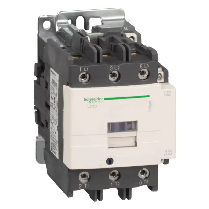 Vedd meg most Schneider LC1D80P5, Tesys D mágneskapcsoló, 37kW/80A (400V, AC3), 230V AC 50 Hz vezerlés, 1Z+1Ny, csavaros csatlakozás
