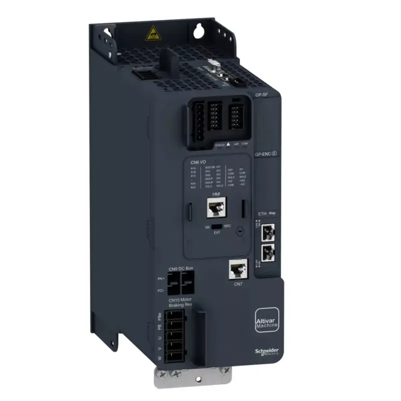 Legnépszerűbb Schneider ATV340U75N4E frekvenciaváltó 7,5 kW, 3 fázis, 380..480V AC, IP20, Ethernet 2xRJ45 (Altivar Machine 340)