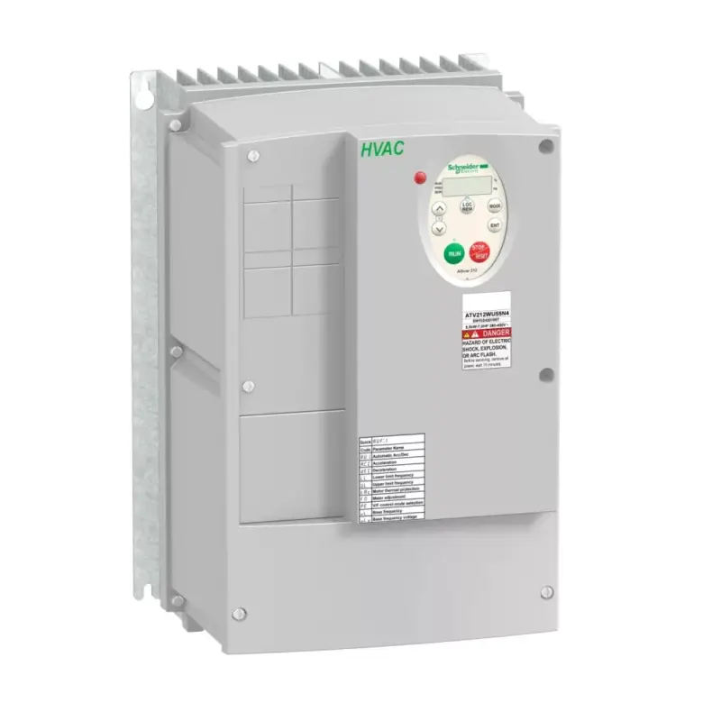 Biztonságos fizetés Schneider ATV212WU75N4C frekvenciaváltó 7,5 kW, 3 fázis, 380..480V AC, C1 osztályú EMC szűrővel, IP55 (Altivar 212 épületes alkalmazásokra)