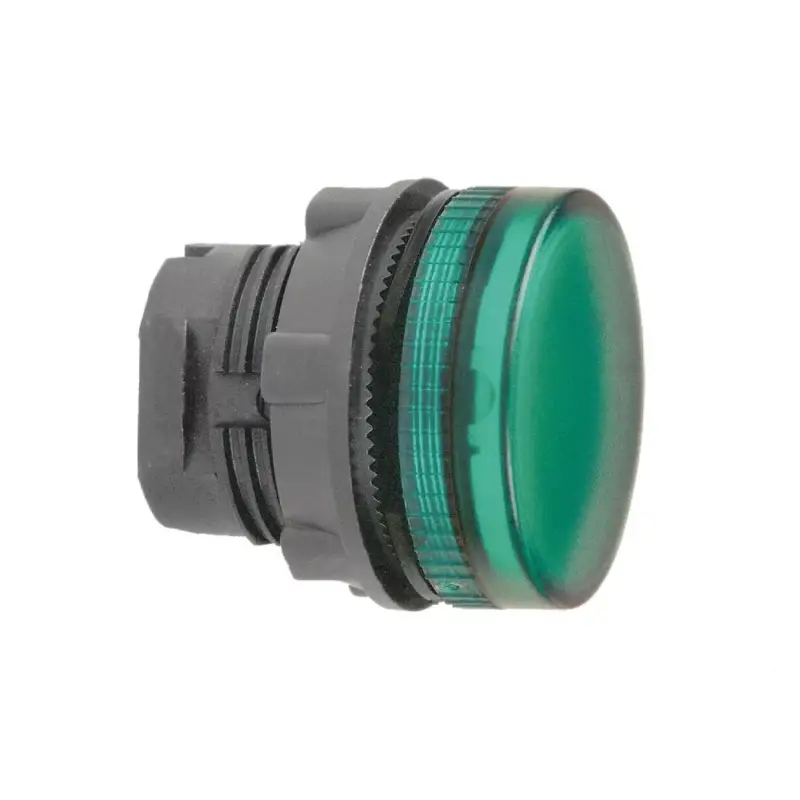Outlet Schneider ZB5AV033S Harmony műanyag jelzőlámpa fej, Ø22, LED jelzőlámpához, hornyolt lencse, zöld