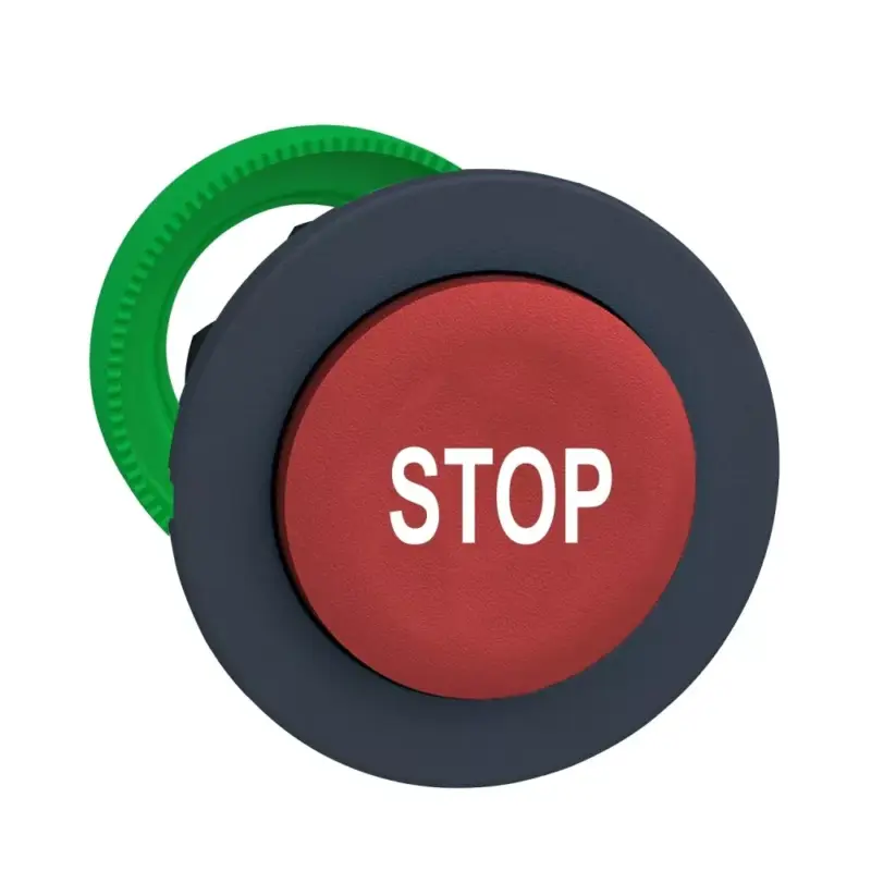 Schneider ZB5FL434 Harmony panelbe süllyesztett műanyag nyomógomb fej, Ø30, kiemelkedő, piros, "STOP" Legkelendőbb