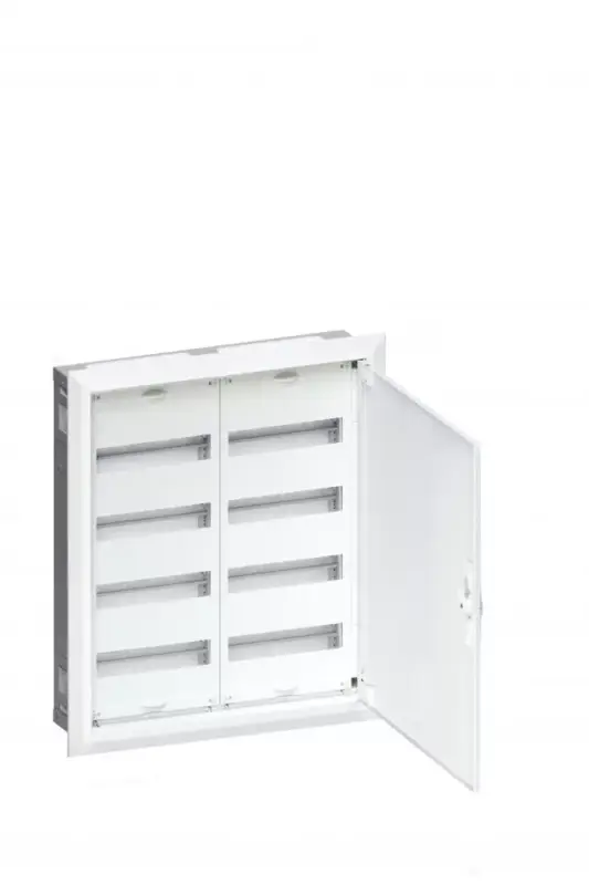 Nézd meg most Hager Univers FWU42S Fém mezős elosztó 96 modul, 4 sor, 703x603x110mm, (fal kivágás 652x555x110mm) teli ajtóval, IP30, süllyesztett