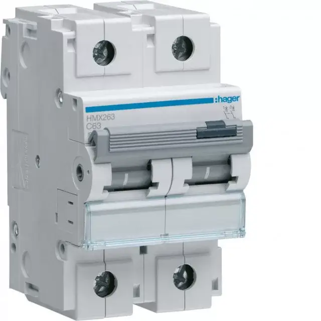 Azonnal elérhető Hager HMX263 Kismegszakító 2P, C-63A, 50kA, 3M