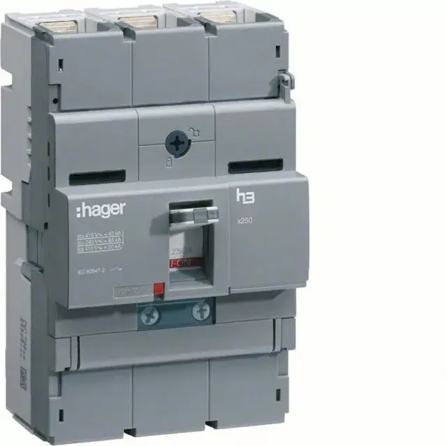 Akciós ár Hager HNB125H x250 TM kompakt megszakító, 3P, 125A, 40kA