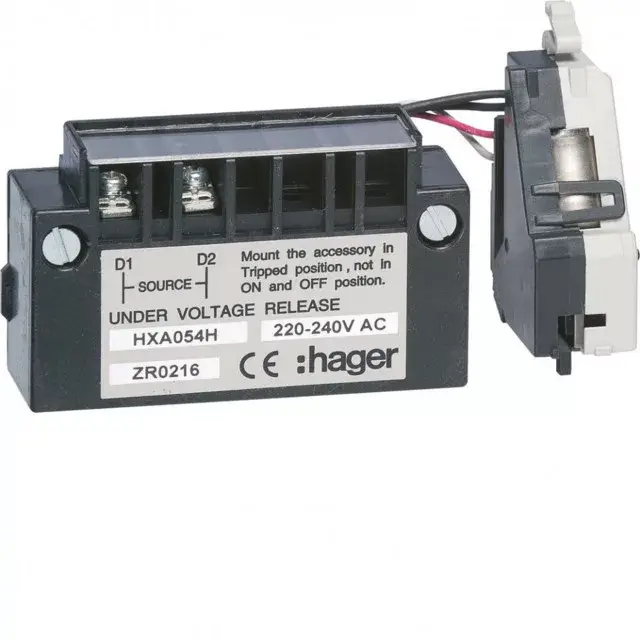 Hager HXA054H x160/250 DUVR késleltetett fesz.csökk. kioldó 200-240V AC Nézd meg most