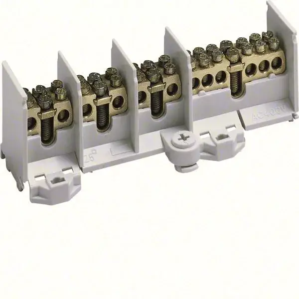 Hager K37N Fővezetéki leágazó kapocs, 4P, 1x25+2x16mm2 leág/3P + 1x25+6x16mm2 leág/1P, 80A Kiárusítás