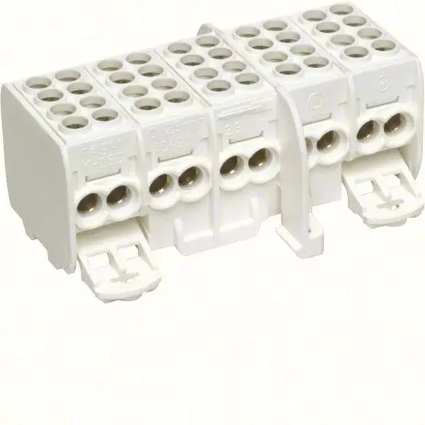 Azonnal elérhető Hager KH25C Fővezetéki leágazó kapocs, 5P, 2x25mm2 + 2x16mm2 leág/P, érintésvédett