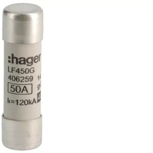 Prémium Hager lf450g Hengeres olvadóbiztosítóbetét, 14x51 mm, gG, 50 A 500 V