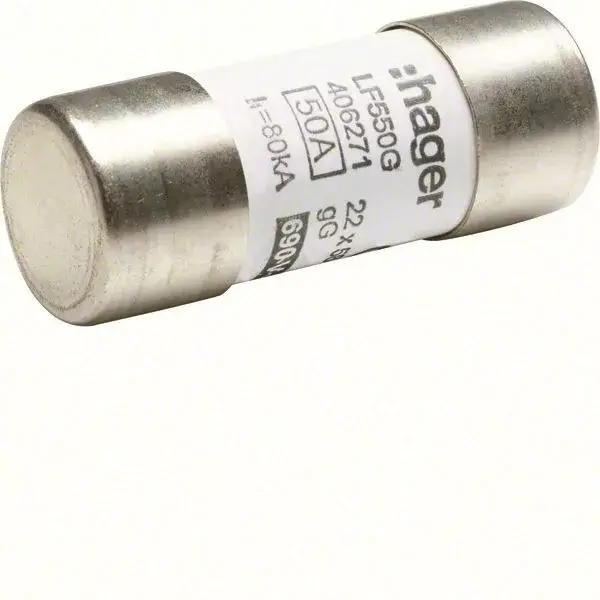 Hager lf550g Hengeres olvadóbiztosítóbetét, 22x58 mm, gG, 50 A 690 V Biztonságos fizetés