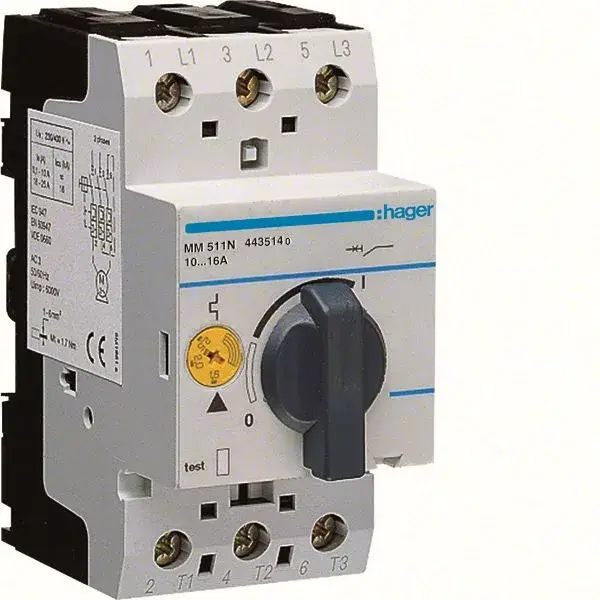 Hager MM511N Motorvédő kapcsoló 3P, 10-16A, 2,5M Alacsony ár