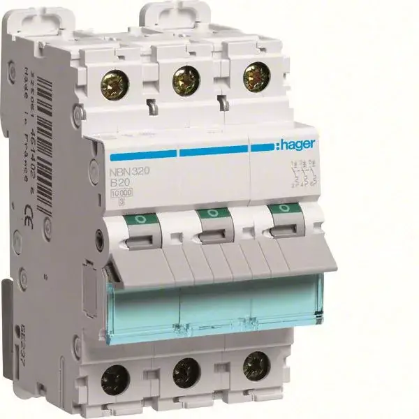 Bestseller Hager NBN320 Kismegszakító 3P, B-20A, 10kA, 3M