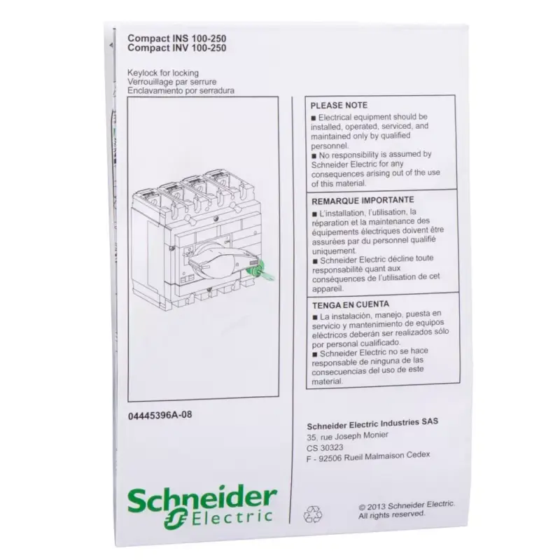 Schneider 31087 Reteszelés 1-3 lakattal ki helyzet INS Biztonságos vásárlás