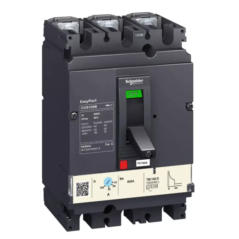 Gyors szállítás Schneider LV510307 EasyPact CVS100B (25 kA) 3P3D TM100D