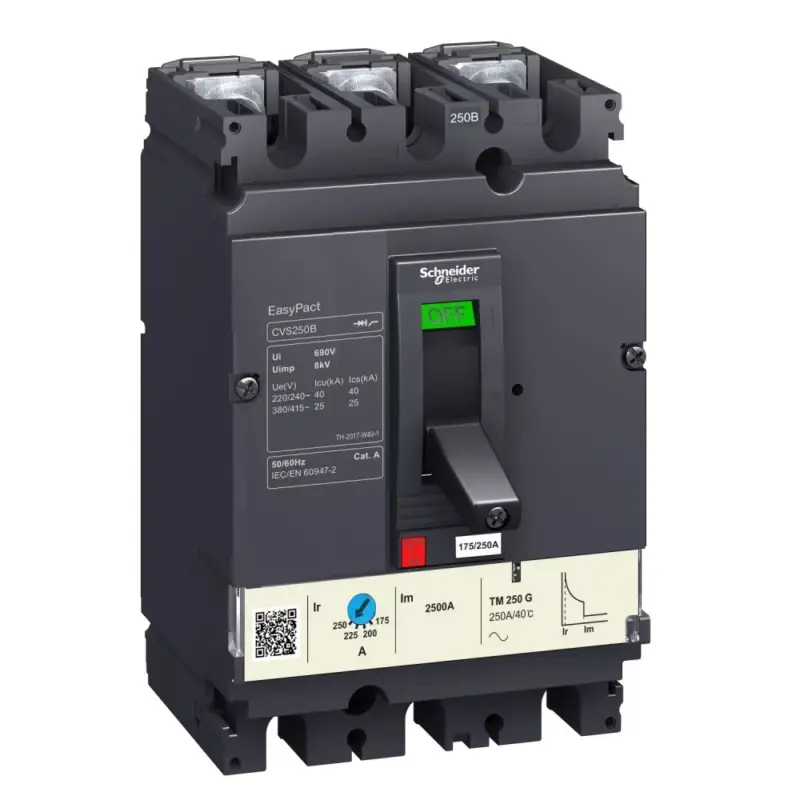 Schneider LV525439 EasyPact CVS250F 3P 36kA komplett megszakító MA220 3P3D kioldóval Olcsó