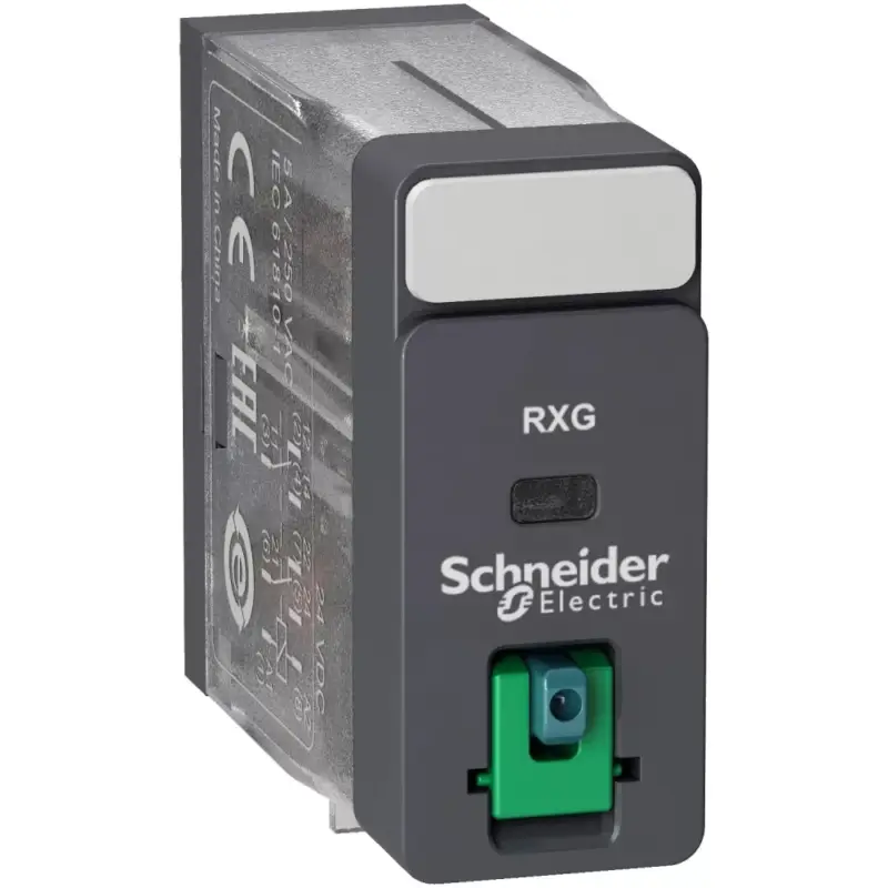 Schneider RXG21JD Zelio RXG Interfész relé, 2CO, 5A, 12VDC, tesztgomb Olcsó