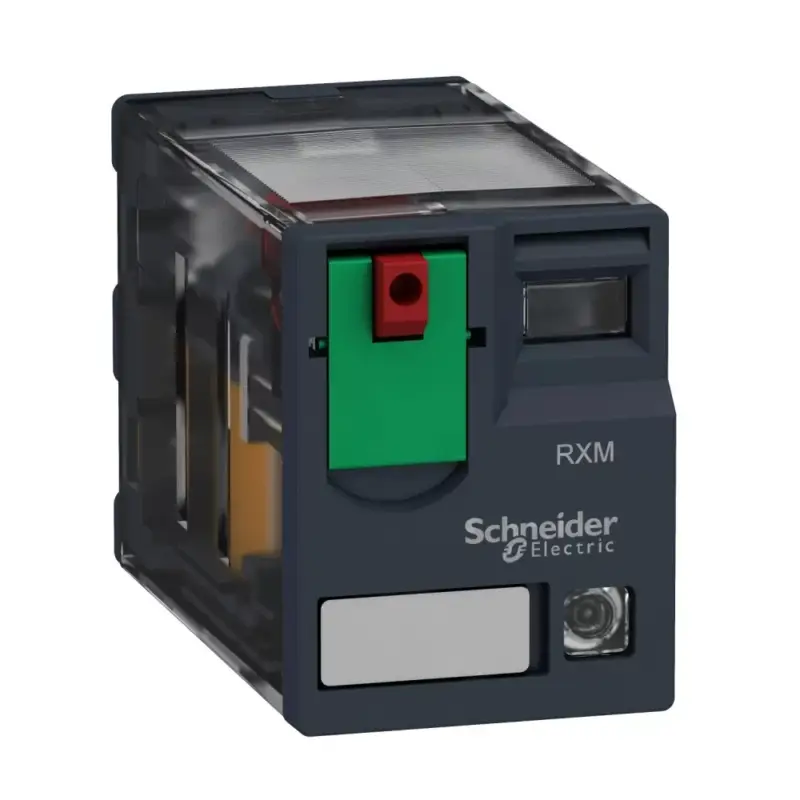 Kedvezmény Schneider RXM2AB2E7 Zelio RXM miniatűr relé, 2CO, 12A, 48VAC, tesztgomb, LED