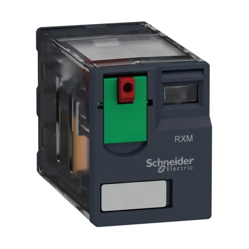 Akció Schneider RXM4AB1U7 Zelio RXM miniatűr relé, 4CO, 6A, 240VAC, tesztgomb