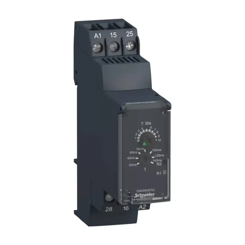 Schneider RE22R2QEMT Zelio Time csillag-delta indító időrelé, Qe, 2CO, 8A, 380-415VAC Outlet