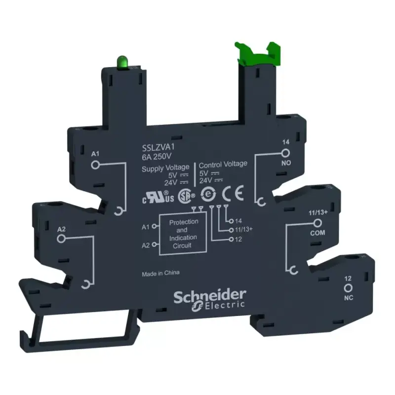 Korlátozott ajánlat Schneider SSLZVA1 SSL szilárdtestrelé foglalat, 24VDC, csavaros