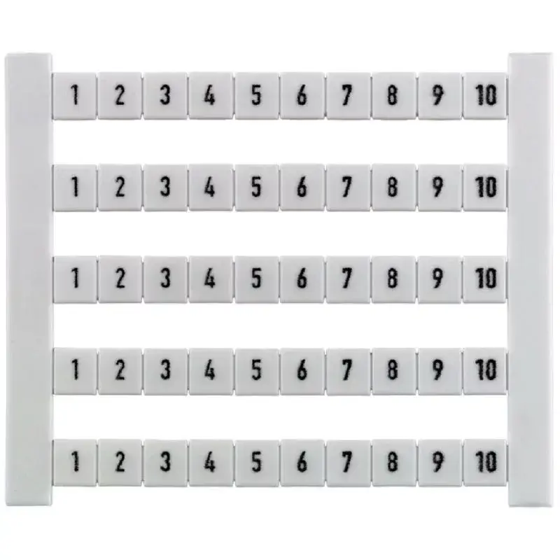 Azonnali szállítás Weidmüller 0473460051 DEK 5 FW 51-100 Dekafix, Sorkapocs jelölő, 5 x 5 mm, Osztás, mm (P): 5.00 Weidmueller, Fehér