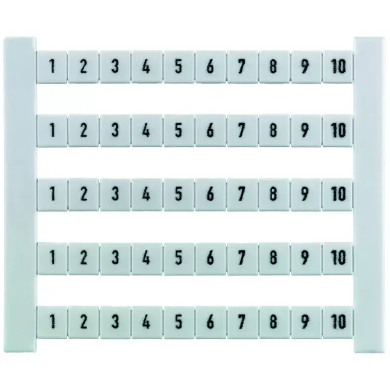 Akciós ár Weidmüller 0523060001 DEK 5 FWZ 1-10 Dekafix, Sorkapocs jelölő, 5 x 5 mm, Osztás, mm (P): 5.00 Weidmueller, Fehér