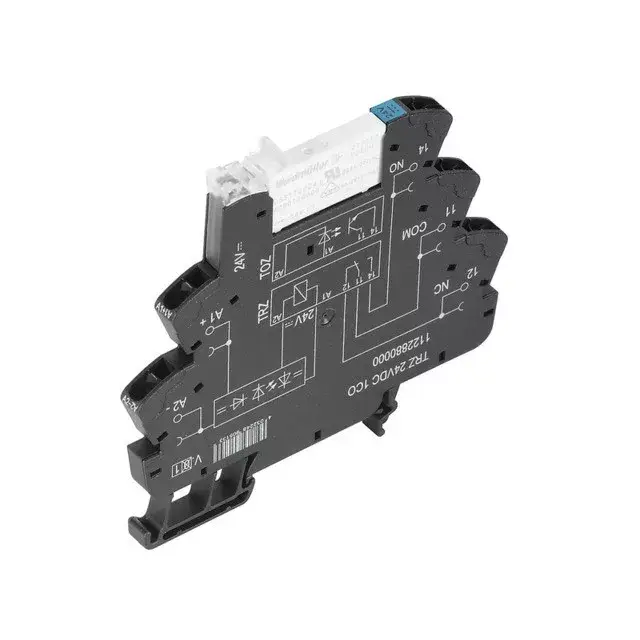 Weidmüller 1123120000 TRZ 24VDC 1CO AU TERMSERIES, Relék, Érintkezők száma: 1 Váltóérintkező AgNi 5µm Au, Névleges vezérlőfeszültség: 24 V DC ±20 %, Folytonos áram: 6 A, Húzókengyeles csatlakozás Ne maradj le