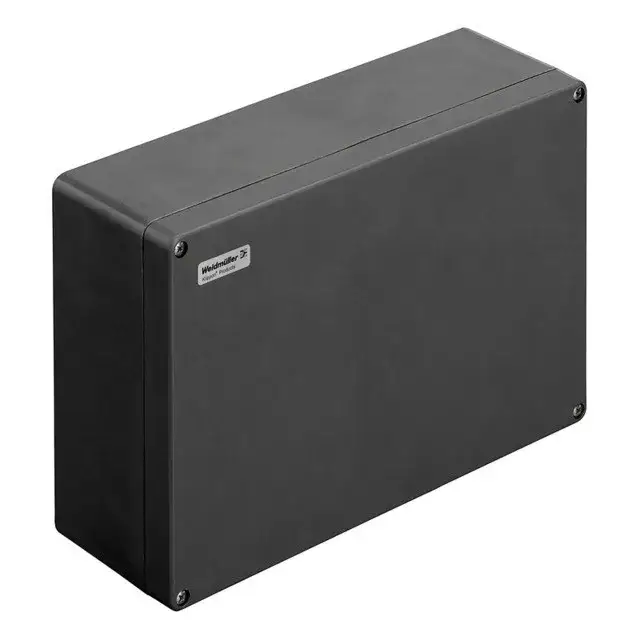 Akció Weidmüller 1306130000 KLIPPON POK 254012 EX Klippon POK (polyester empty enclosure), Üres ház, Magasság: 250 mm, Szélesség: 400 mm, Mélység: 120 mm, Anyag: üvegszál erősítésű poliészter, kezeletlen, polírozott, Fekete