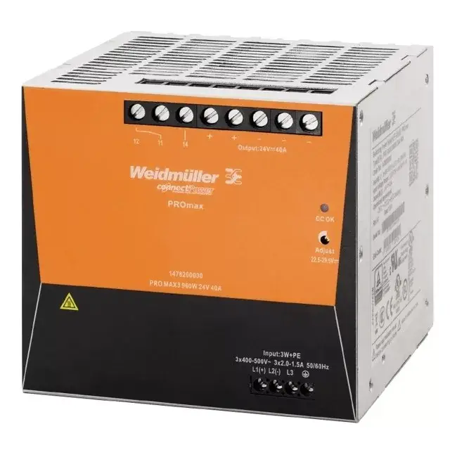 Weidmüller 1478200000 PRO MAX3 960W 24V 40A Áramellátás, tápegység, 24 V Vásárlói kedvenc