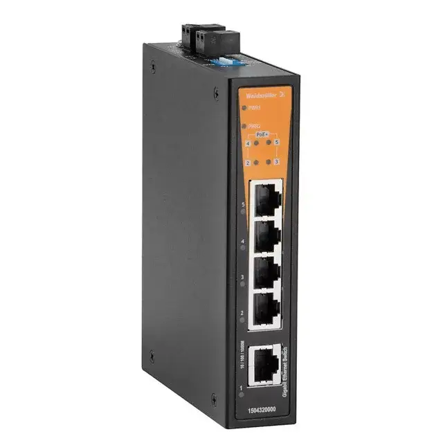 Alacsony ár Weidmüller 1504320000 IE-SW-BL05-1GT-4GTPOE Hálózati switch, nem konfigurálható PoE, Gigabit Ethernet, Portok száma: 4 * RJ45 10/100/1000BaseT(X) PoE+, 1 * RJ45 10/100/1000BaseT(X), IP30, 0 °C...60 °C