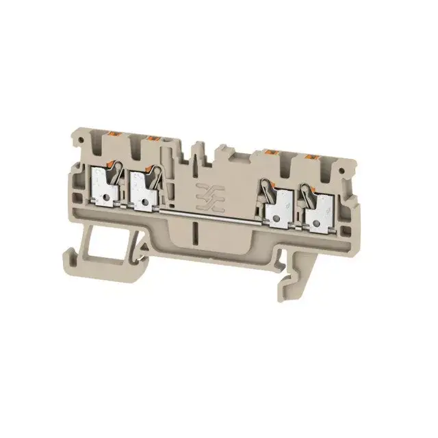Vedd meg most Weidmüller 1552690000 A4C 1.5 Átvezető sorkapocs, PUSH IN, 1.5 mm2;, 500 V, 17.5 A, Sötétbézs