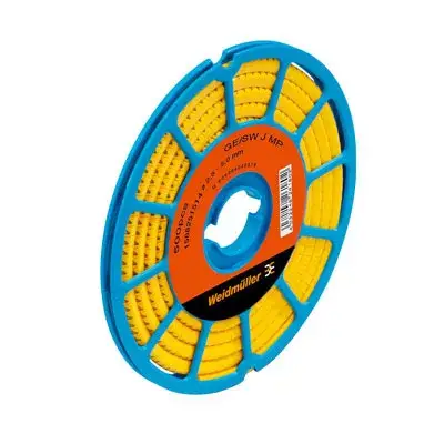 Csak ma Weidmüller 1568251657 CLI C 1-3 GE/SW K CD CableLine, Vezeték és kábeljelölők, 2.5 - 5 mm, 3 x 4.2 mm, Sárga