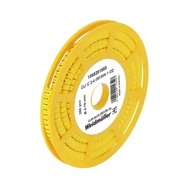 Expressz kézbesítés Weidmüller 1568261505 CLI C 2-4 GE/SW 1 CD CableLine, Vezeték és kábeljelölők, 4 - 10 mm, 4 x 7 mm, Sárga