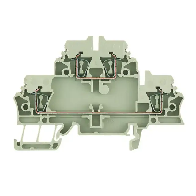 Olcsó Weidmüller 1674300000 ZDK 2.5 Átvezető sorkapocs, Kétemeletes sorkapocs, Húzórugós csatlakozás, 2.5 mm2;, 500 V, 20 A, Bézs ( WEIDMÜLLER 1674300000 )