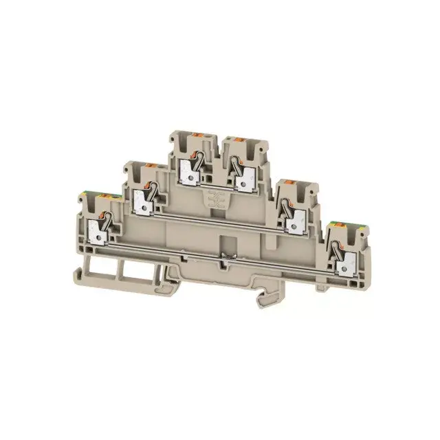 Weidmüller 2428530000 A3T 2.5 FT-FT-PE Átvezető sorkapocs, PUSH IN, 2.5 mm2;, 800 V, 24 A, Sötétbézs Szuper ajánlat