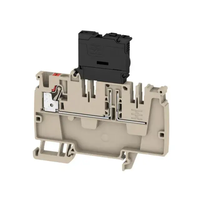 Weidmüller 2458990000 AAP21 4 FS 10-36V Distribution terminal with fuse, PUSH IN, 4 mm2;, 36 V, 6.3 A, Sötétbézs Outlet