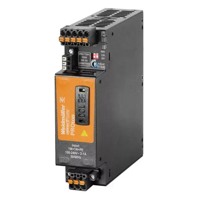 Olcsó Weidmüller 2466870000 PRO TOP1 120W 24V 5A Áramellátás, tápegység, 24 V