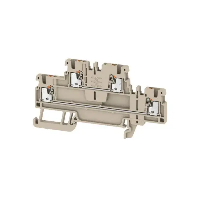 Prémium Weidmüller 2469370000 A2T 1.5 Kétemeletes sorkapocs, PUSH IN, 1.5 mm2;, 500 V, 16 A, Sötétbézs
