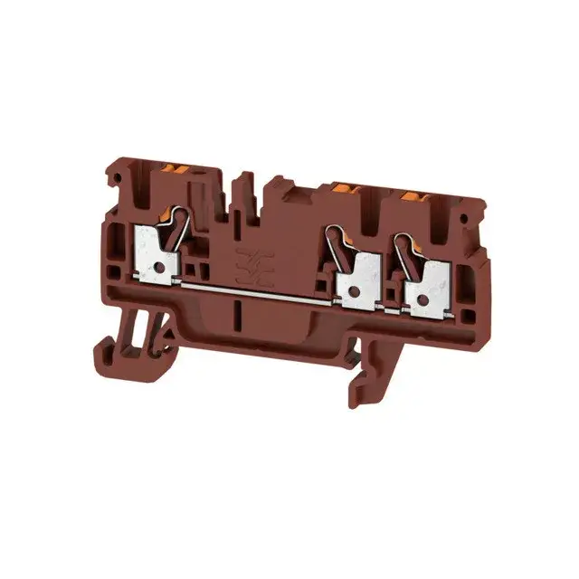 Weidmüller 2534730000 A3C 2.5 BR Átvezető sorkapocs, PUSH IN, 2.5 mm2;, 800 V, 24 A, Barna Árengedmény